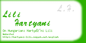 lili hartyani business card